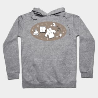 Winter weather snow lover cartoon illustration Hoodie